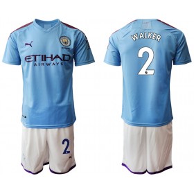 Camisolas de futebol Manchester City WALKER 2 Criança Equipamento Principal 2019/20 Manga Curta